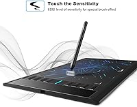 Vista 3 de UGEE M708 Drawing Tablet,10 x 6 inch 16K Pressure Level Digital Graphics Tablet,Battery-Free Stylus,8 Hot Keys Compatible with