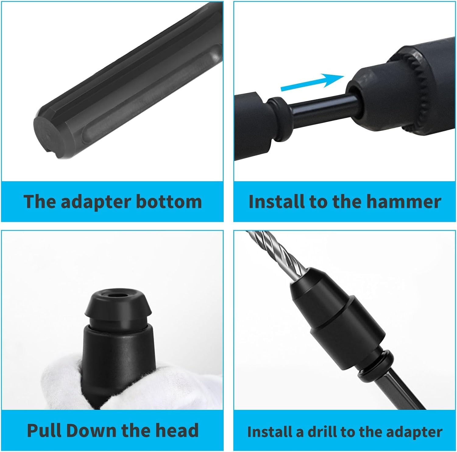 SDS Adapter Stuk SCHWABENBACH® SDS Plus Naar SDS Max-adapter, Adapter Voor Het Gebruik Van SDS Max-betonboren Of -beitels Op SDS Plus-machines, SDS Plus-boorhouder SDS Max Boren Adapter