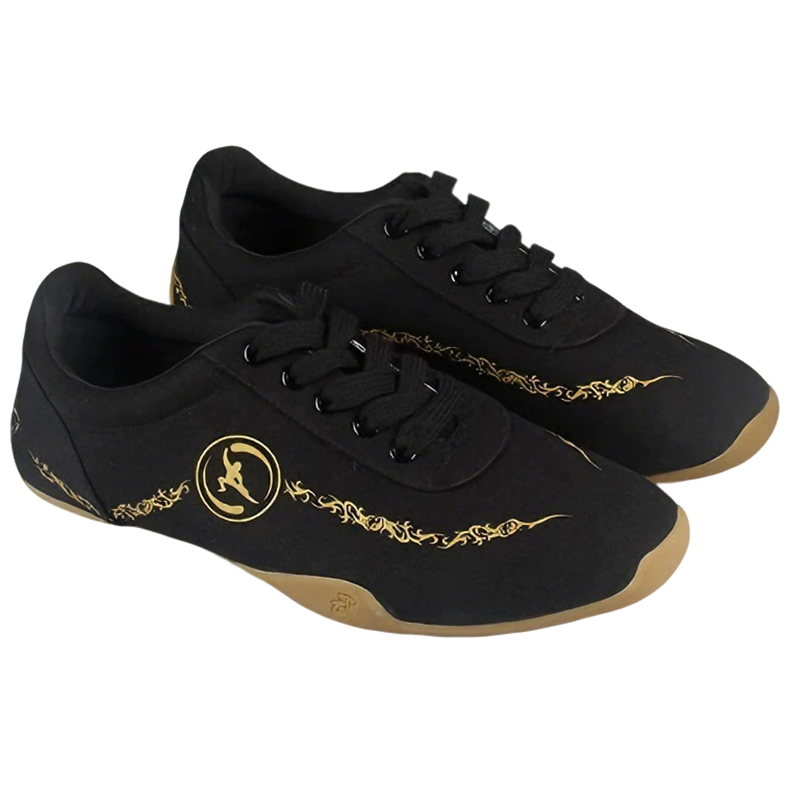 Pantoufles Traditionnelles de Tai Chi Souples en Toile Respirante Noire 42