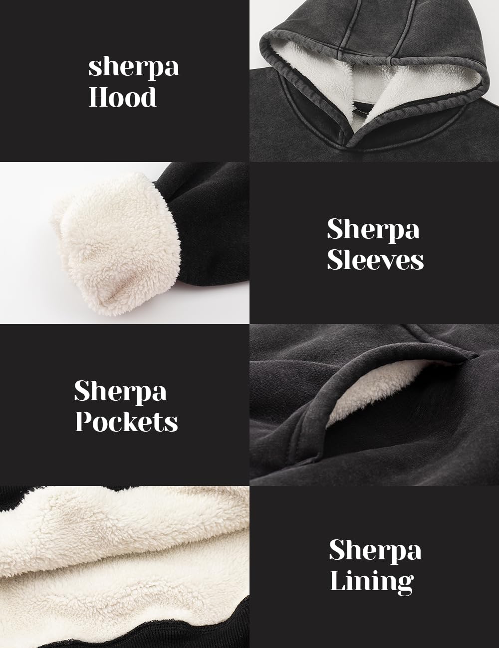 Felpe con cappuccio da donna oversize in pile Sherpa foderato con cappuccio pesante pullover uomo donna felpe vintage