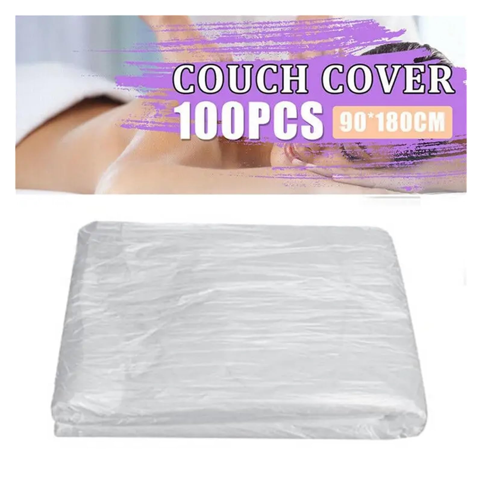 Sabanas Camilla Masaje Sábanas for Mesa de Masaje, 100 Uds., Cubierta de Cama de SPA de PVC de un Solo Uso, láminas Protectoras Impermeables al Aceite for mesas de Masaje de Tatuajes de SPA
