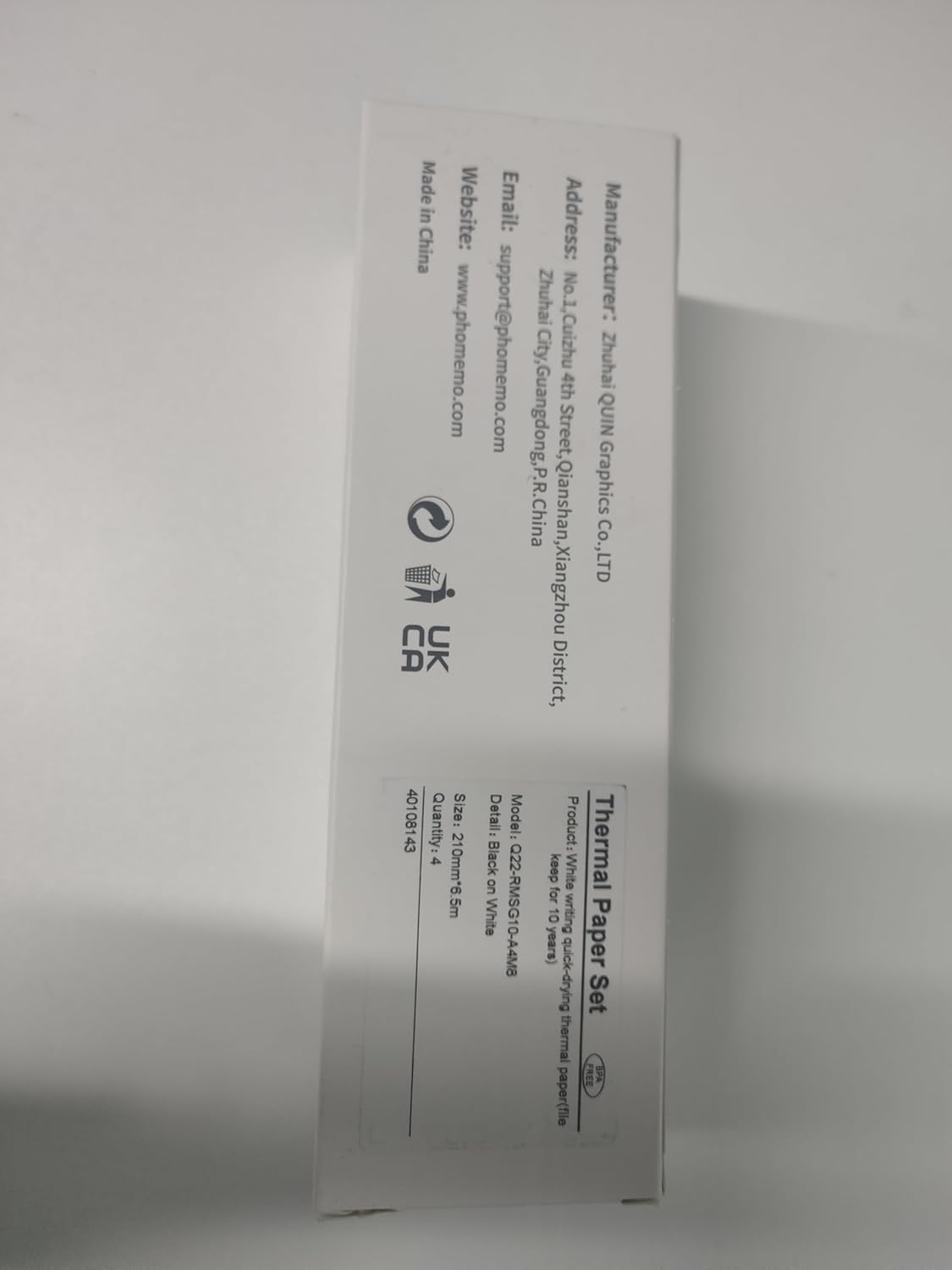 Phomemo A4 Thermal Printer Paper 4 Rolls, 210x297 mm, BPA Free, Compatible with Phomemo M832/M834 Portable Printer for Travel, Home, Photo, Invoice, Contract, 20 Sheets/Roll 13 61OBKABinpL. AC SL1500