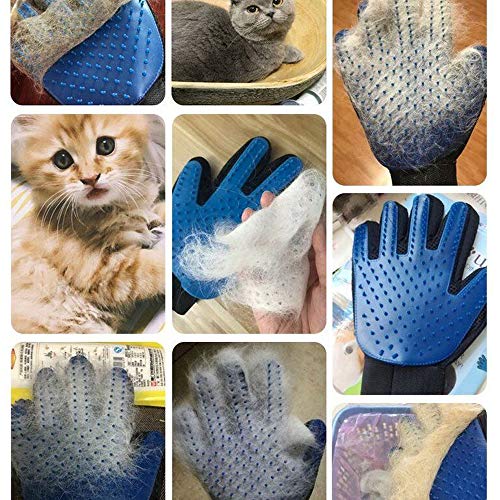 Image of Pet Grooming Glove Gentle Deshedding Brush Glove Efficient Pet Hair Remover Mitt - Perfect for Dogs & Cats with Long & Short Fur - 2 Pack