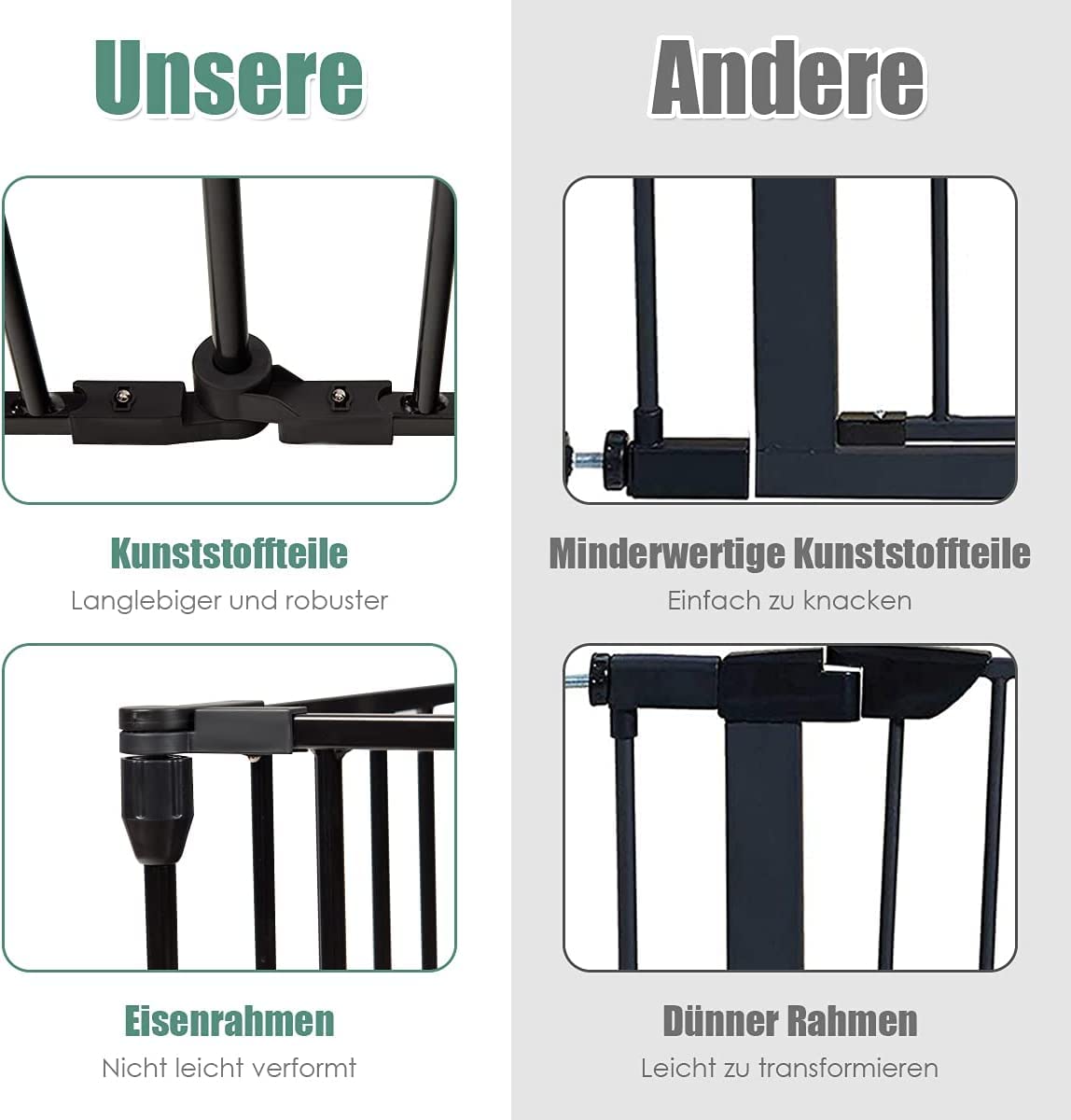 COSTWAY Kaminschutzgitter klappbar, Laufgitter mit Sicherheitstür, Ofenschutzgitter inkl. Wandhalterung, Konfigurationsgitter aus Metall, Absperrgitter(Schwarz, 6 Elemente)