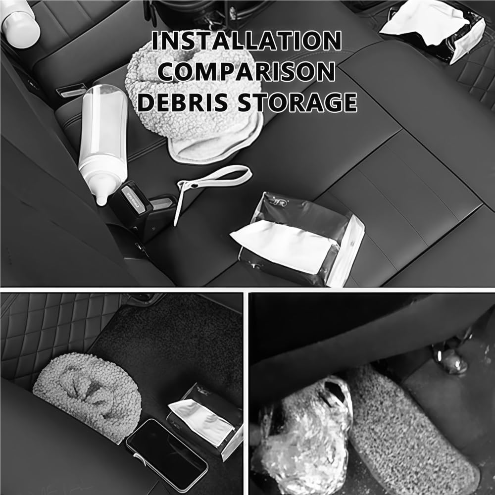 GGCLIMAX Multifunctional Car Seat Back Organizer PU Leather Storage Bag With Tissue Holder Universal Fit For Car Accessories Black/Gray/Brown/Volcanic Red Car Essentials(Gray 1pcs)