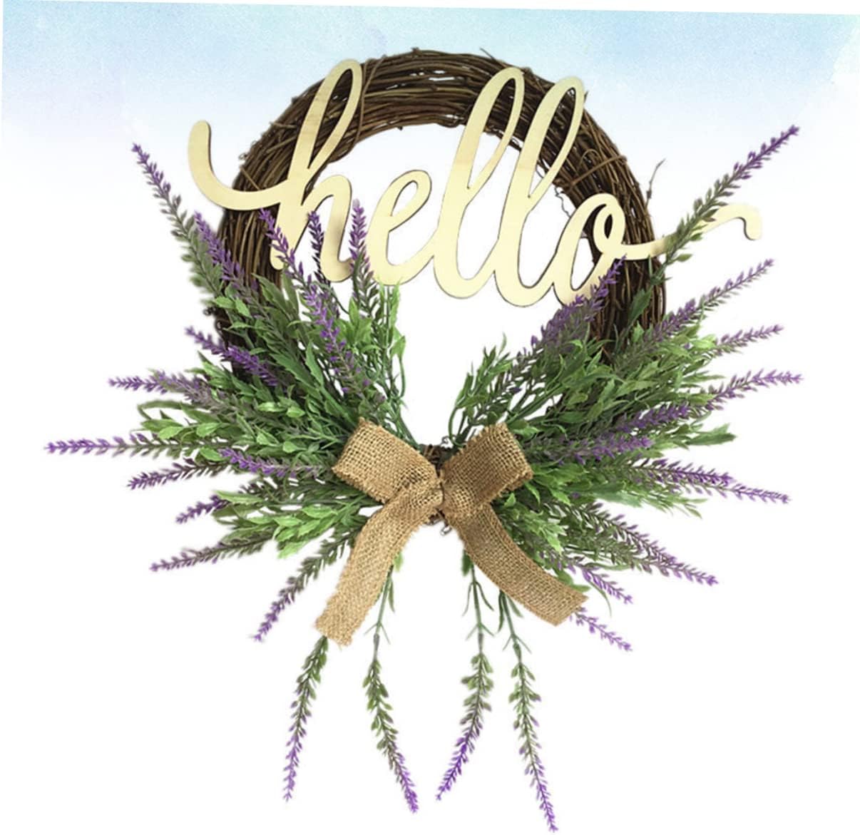 ORFOFE Simulated Lavender Garland Decorative Floral Arrangement for Home Weddings and Events Easy to Install Fade-Resistant Friends