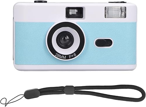 Miniatura 7 de Zyyini Cámara de película de 1.378 in, cámara de película reutilizable de 1.378 in con flash, película vintage compatible con película en blanco y