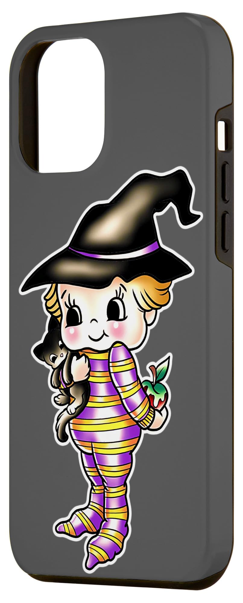 Kewpie Baby Witch and Cat Case for iPhone 15 Pro Max - Image 2