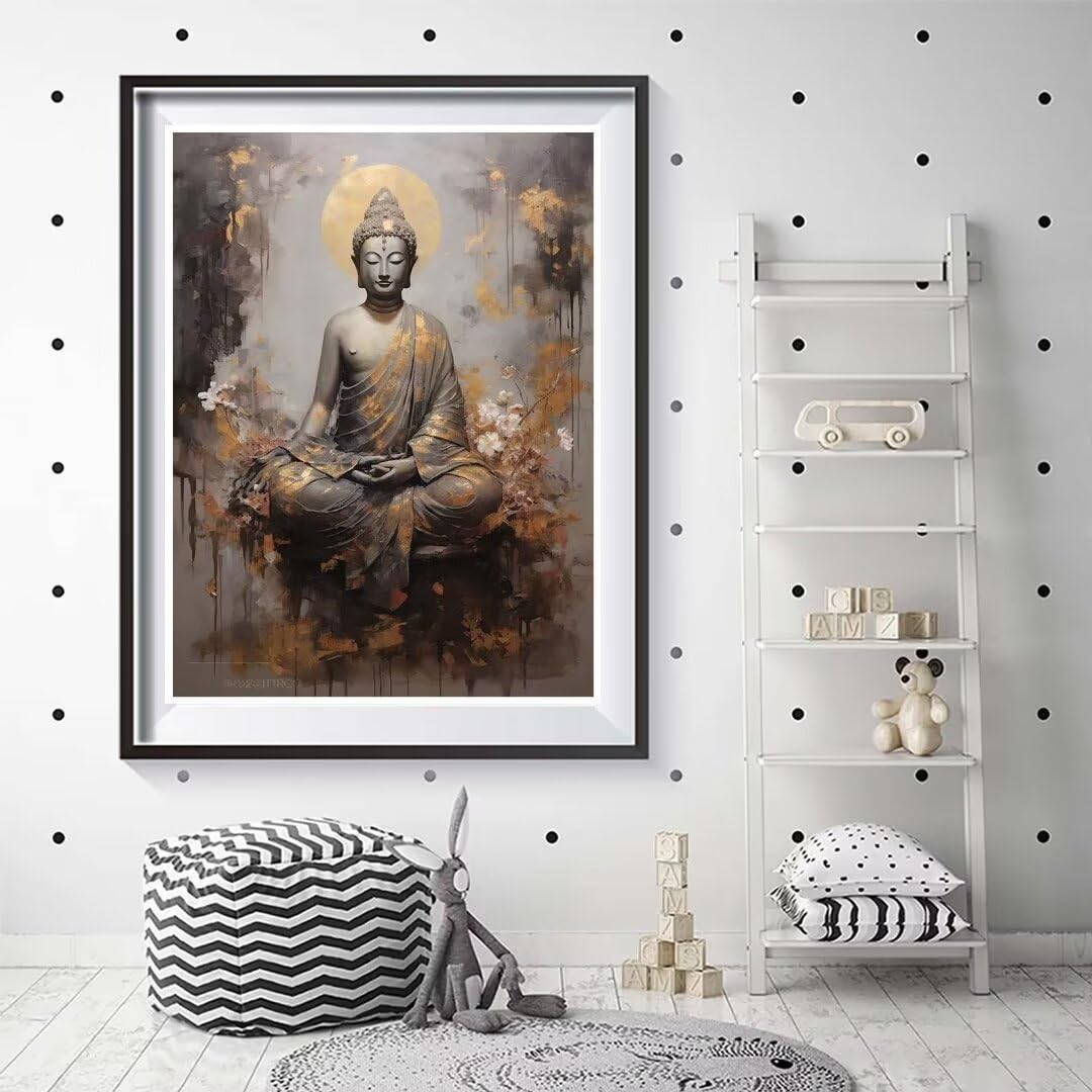Kit 5D Diamond Painting Buddha – Fai Da Te Quadro Con Diamanti Di Resina – Arte Per Adulti – Dimensioni 30x40 Cm – Completo Di Tela, Diamanti E Strumenti - 6
