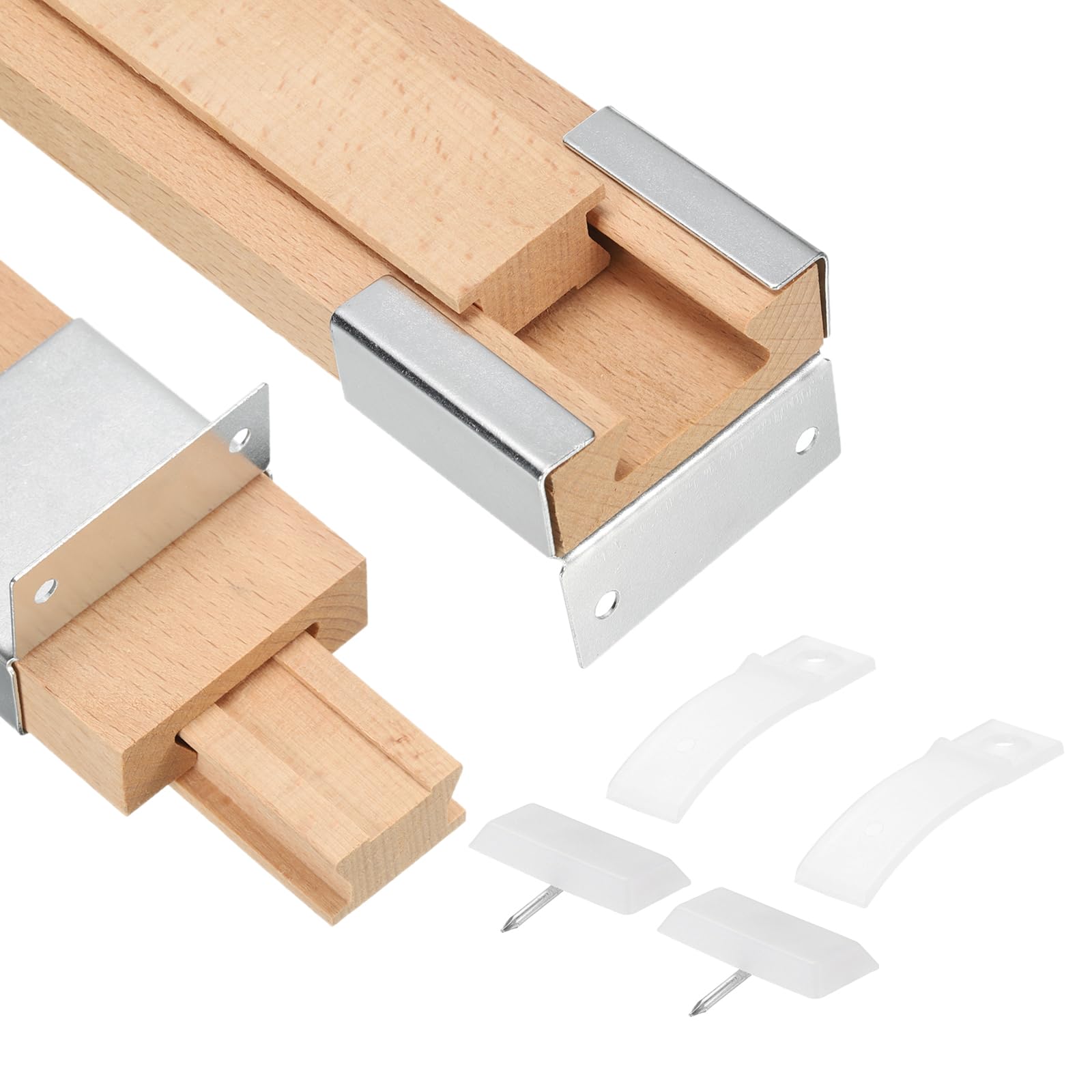 uxcell 2 Set Wooden Drawer Slides, 19-3/4