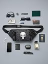 The Souled Store Marvel Punisher Utility Gear Fanny Pack Crossbody Sling Bag 4L Spacious Durable PU with Adjustable Strap Travel Daily Use Waist Bag for Men and Women gallery image