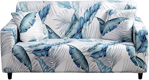 Miniatura 1 de HOOBUY Funda de sofá estampada elástica para sillón de 2 plazas y sofá biplaza con dos fundas de almohada gratis 01# (2 plazasSofá biplaza)