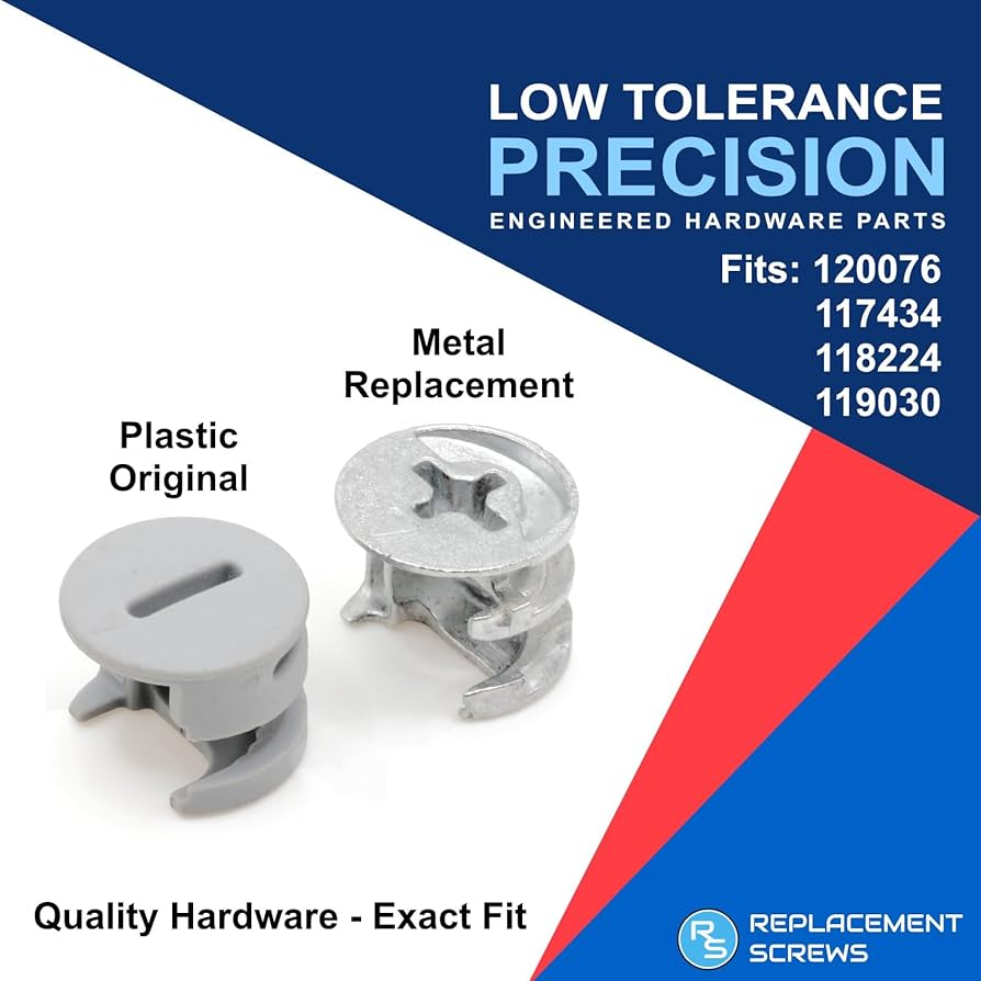 ReplacementScrews Metal Cam Lock Nuts Compatible with IKEA