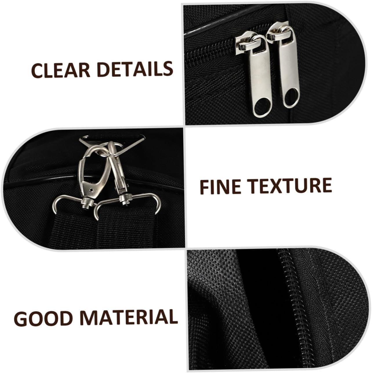 BESPORTBLE Thickened 14-Inch Snare Drum Bag Waterproof Oxford Cloth Instrument Storage Case Backpack Straps Black