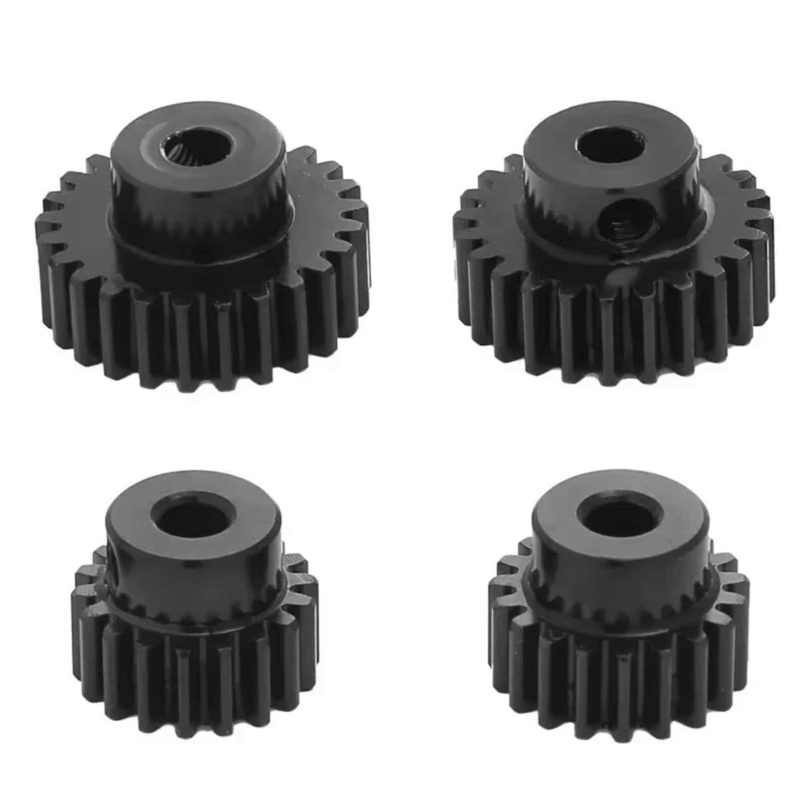 Para Tamiya Para TT01 Para TT02 TB02 TA05 4 Piezas Metal 18T 19T 23T 24T Engranaje Piñón Engranaje Del Motor Piezas Actualización Coche RC Accesorios RC Recambios
