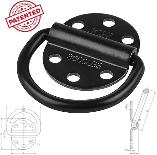 Miniatura 3 de Anclajes de amarre de acero resistente de 3600 libras de capacidad para cargas en remolques, camiones, caravanas, cámperes, camionetas, ATV, SUV,