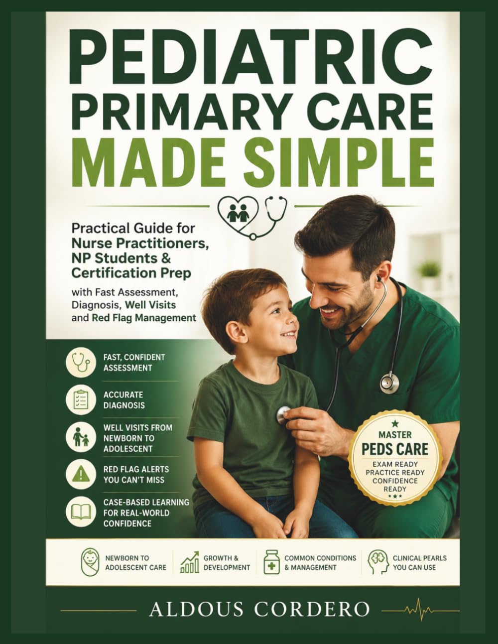 PEDIATRIC PRIMARY CARE MADE SIMPLE: Practical Guide for Nurse Practitioners, NP Students & Certification Prep with Fast Assessment, Diagnosis, Well Visits and Red Flag Management