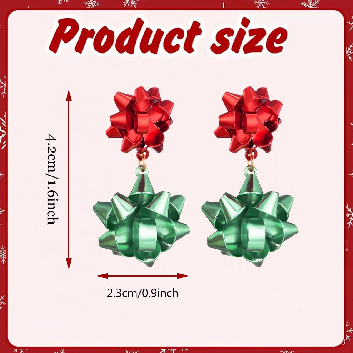 Christmas Earrings for Women Holiday Earrings Colorful Light Bulbs Bow Cane Santa Jingle Bell Christmas Tree Drop Dangle Earrings Xmas Festival Jewelry Gift - Image 6