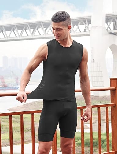 Miniatura 4 de qualidyne Camiseta interior de ciclismo para hombre, de secado rápido, sin mangas, para ciclismo, camiseta deportiva transpirable