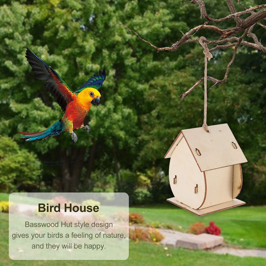 Toyvian 1 Juego Casa De Pájaros Artesanía De Pintura De Aves Nido De Pájaro Grafiti Pinta Tu Pajarera Nido De Pájaro Colgante Kit De Pajarera Chico Hazlo Tu Mismo De Madera Niño