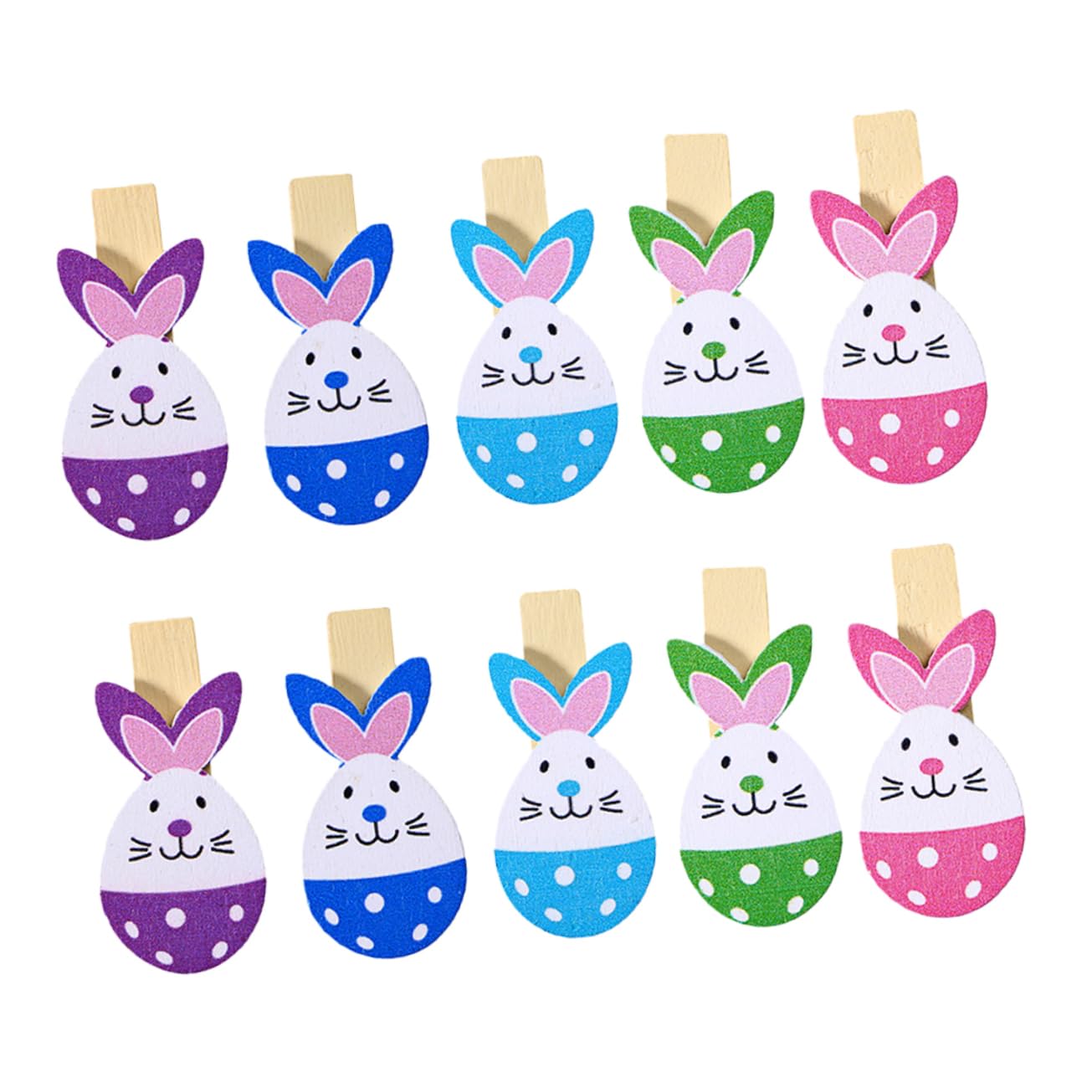 PRETYZOOM 30Pcs Easter Theme Rabbit Photo Clips DIY Decorative Accessories for Easter Decorations Festive Celebrations and Memory Displays Color Random