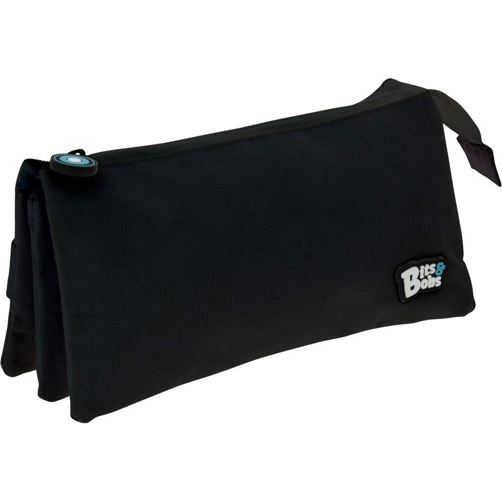 Grafoplás 37545410 Triple School Pencil Case, Black, 23.5 x 12 x 14 cm, Bits & Bobs