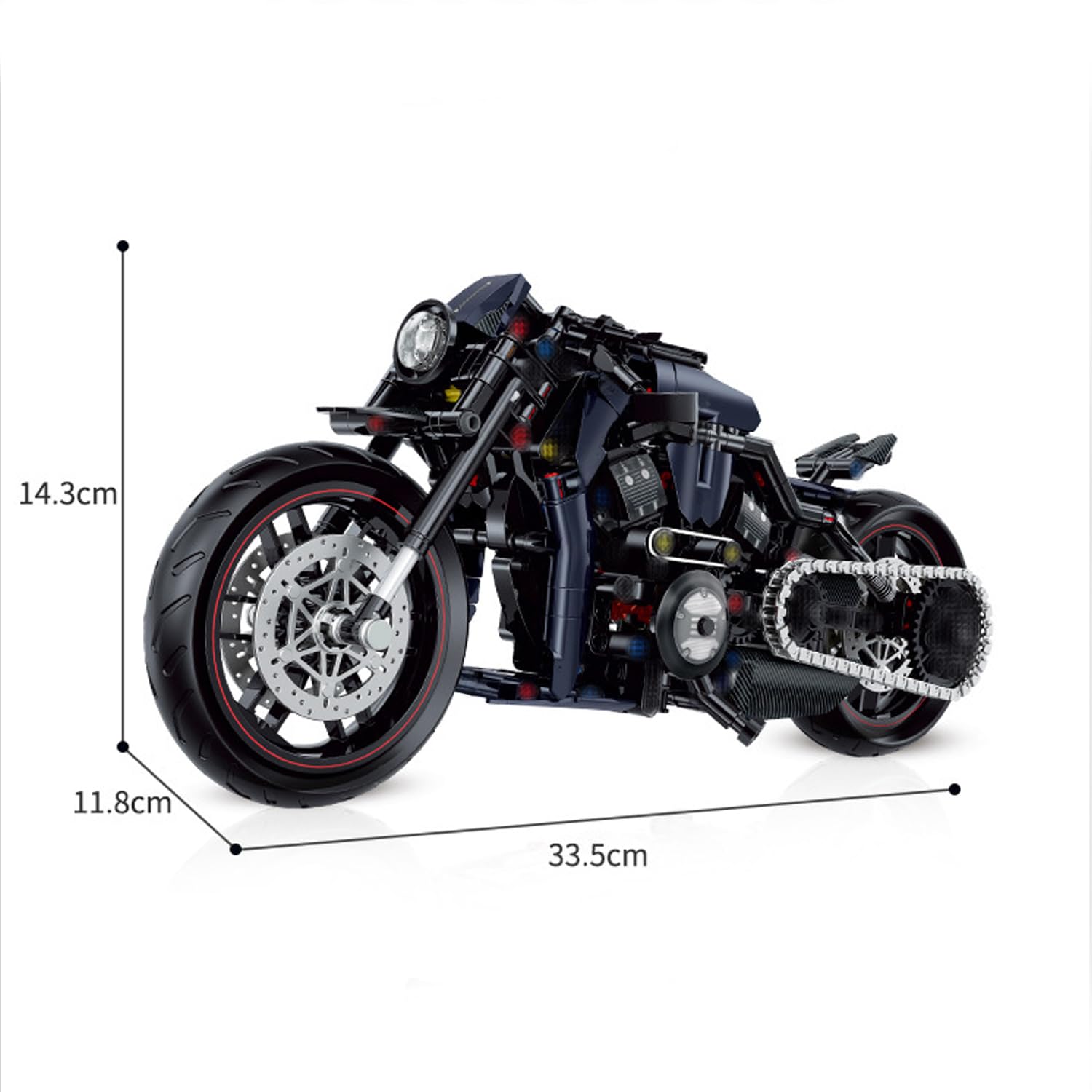 Technik Motorrad Bausteine, 623 Teile 1:8 Klemmbausteine Technik Supermotorrad, Rennen Motorrad Konstruktionsspielzeug Kompatibel mit Lgo
