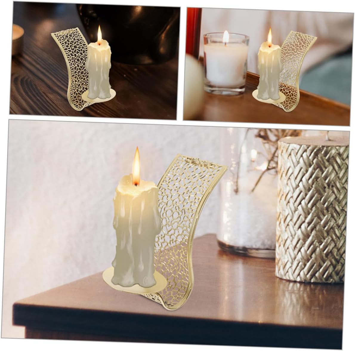 3pcs Metal Wall-Mounted Candle Sconces Hanging Tealight Candle Holders Decorative Wall Candleholders for Home Décor and Living Room
