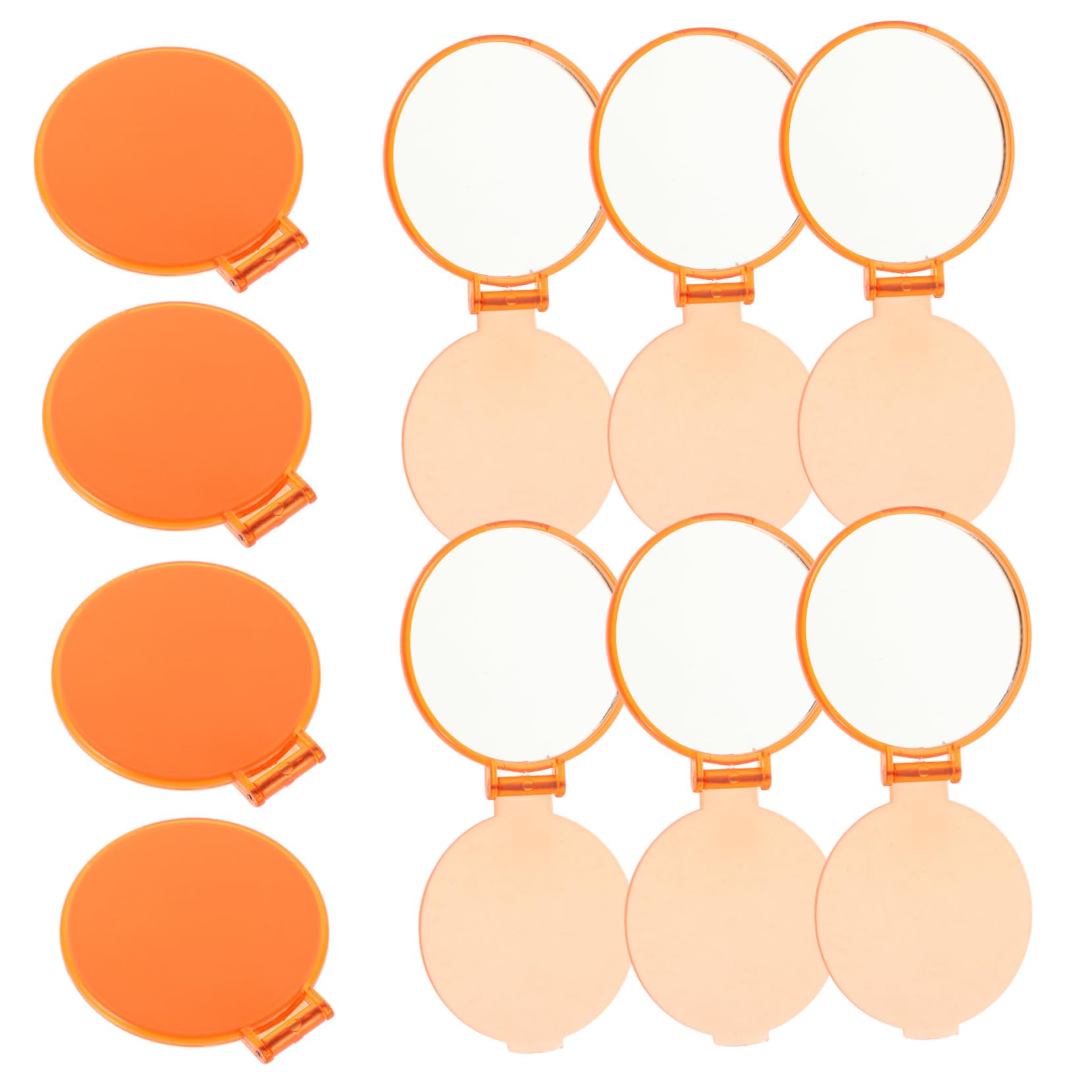 10 Sätze Mini Klappspiegel Runde Kosmetikspiegel Für Tragbar Und Kompakt Für Handtaschen Und Reisen Elegantem Design Zufällige Farbe 24 Stück * 10