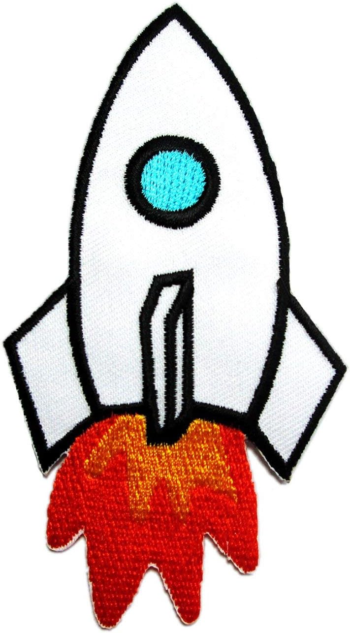 Iron on Patches Rocket for Kids