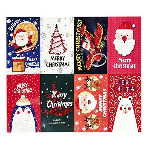 Cartes de voeux Noël peinture diamant 5D le cadeau fait main idéal à offrir