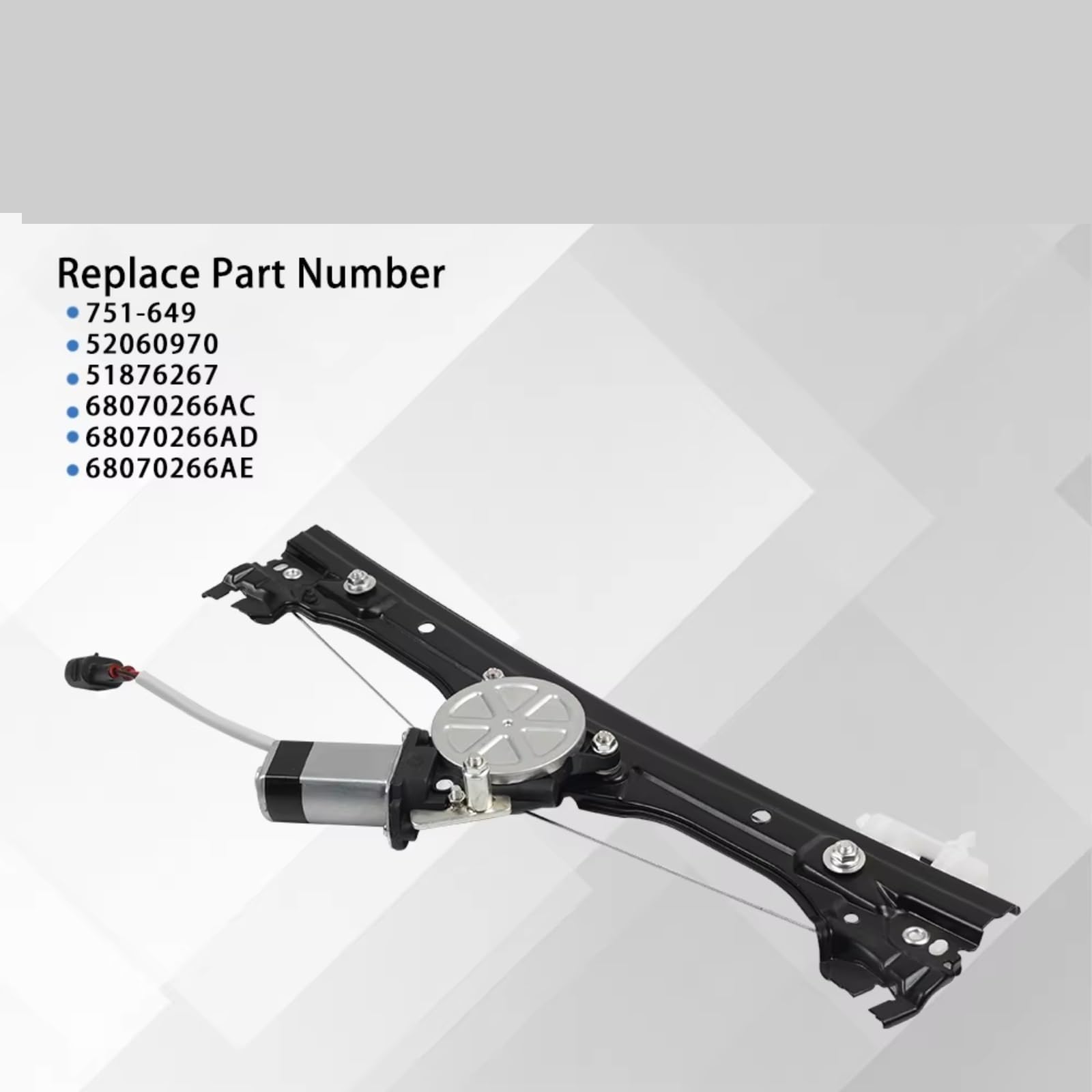 Compatibile Con Fiat 500 1.4L 2012-2019 Staffa Regolatore Alzacristallo Motore Anteriore Destro Sinistro Posteriore Laterale 2 Pin Con Motore 5206097 52060970 Meccanismo Alzacristalli