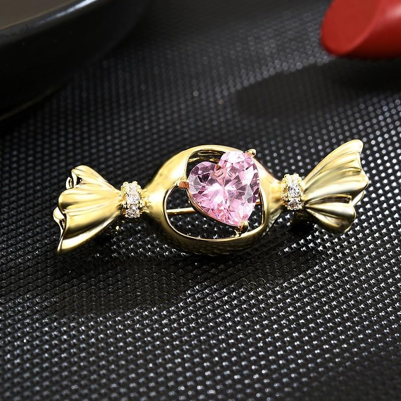 Image of Brooches And Pins For Women Fashion Elegant Flower Broches Lady Costume Jewelry Brooch Pins (Candy)