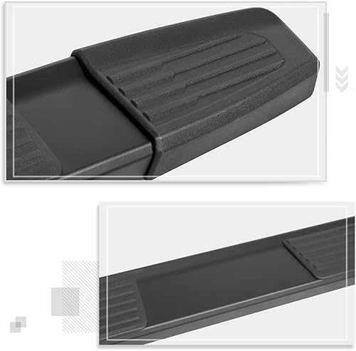 Miniatura 4 de Par Estribos de aluminio negro de 6 pulgadas, escalones laterales, barras Nerf compatibles con Chevy Silverado 19-24GMC Sierra Crew Cab