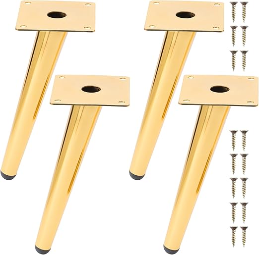 MZZHEDIE 4 Patas De Metal Para Muebles, Patas De Soporte Para Muebles De Bricolaje, Patas Triangulares De Metal, Patas De Gabinete Triangulares De Repuesto, Para Gabinete/armario/gabinetes De