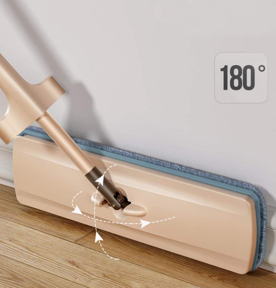 Trapeador De área Grande Trapeador Plano De Microfibra De 38 Cm De Ancho con Almohadillas para Trapeador De 6 Piezas