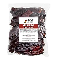 Vista 8 de 8oz Chile Guajillo sin tallo, pimientos secos enteros, chiles descolados por 1400s Spices