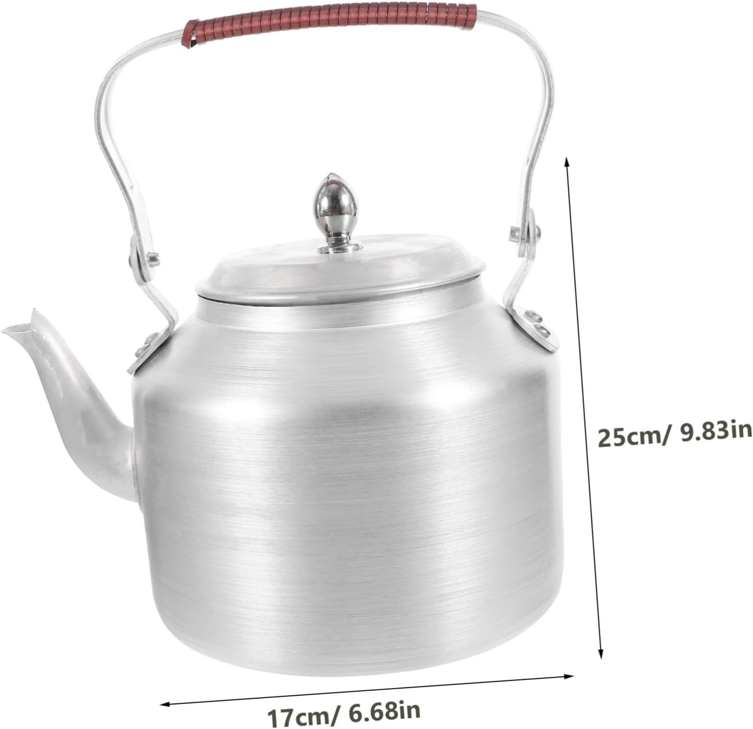 Unomor Water Kettle Aluminum Teapot with Lid Handle Traditional Teapot for Home Office and Tearoom Use Compatible with Induction and Gas Stoves