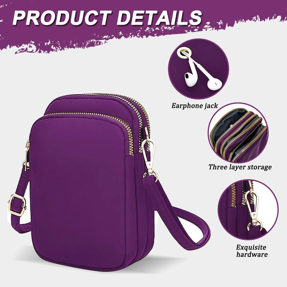 JANKS Small Crossbody Bag for Women Mini Cell Phone Bag Travel Pouch Wallet Purses Adjustable Over Shoulder Strap - Image 4