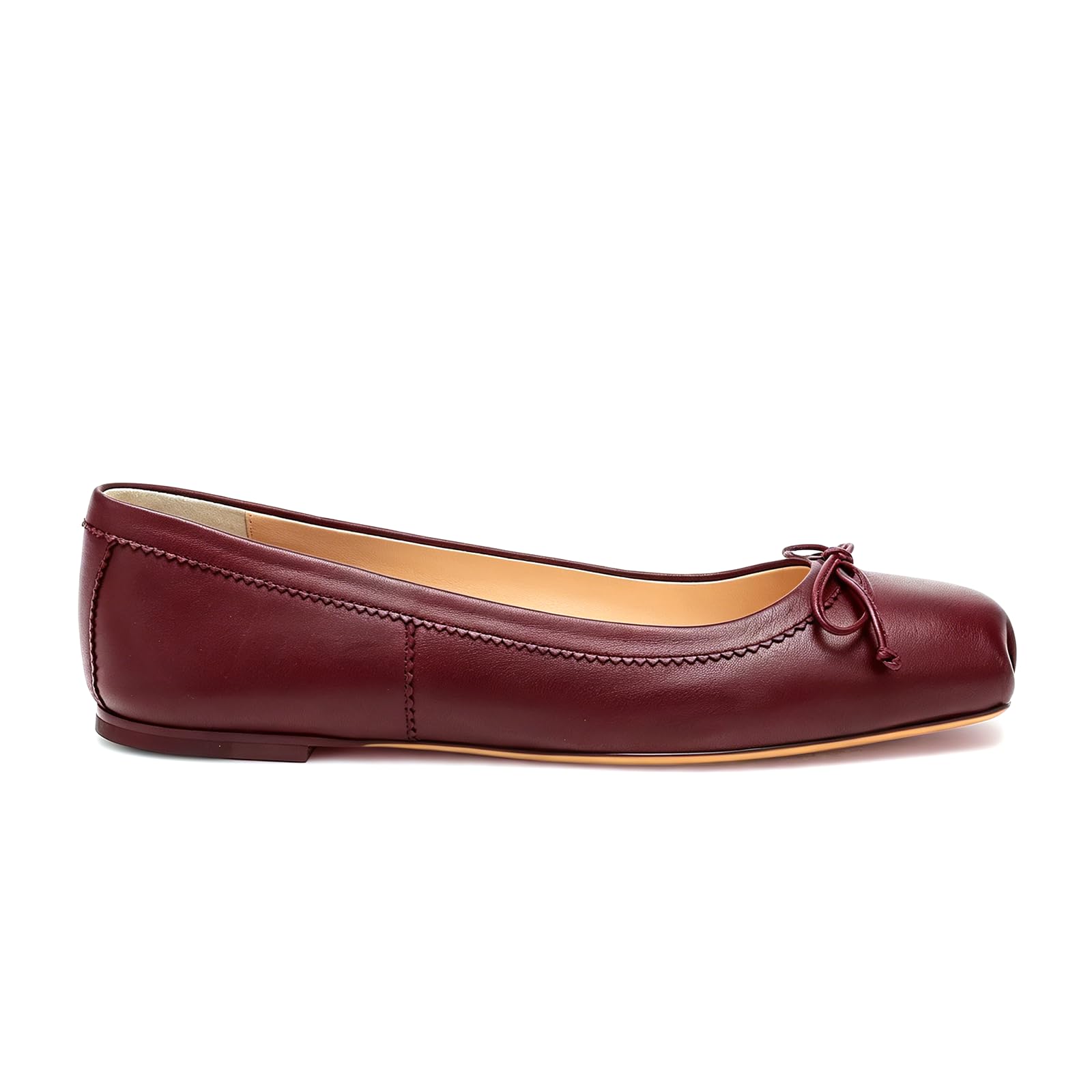 Lutalica W Ballerine da donna con punta quadrata e fiocco, casual, senza lacci, comode