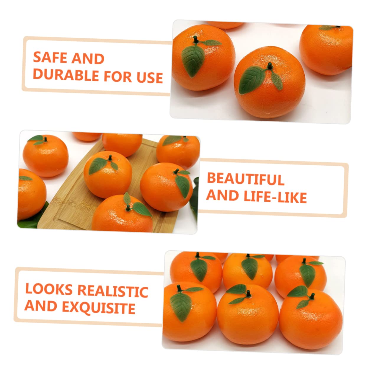 PRETYZOOM 3 Sätze Künstliche Orange Süsse Orangen Orangefarbene Verzierungen Falsches Orange Künstliche Früchte Schaufensterdekoration Falsches Obstdekor Künstliche Frucht Schaum 6 Stück * 3