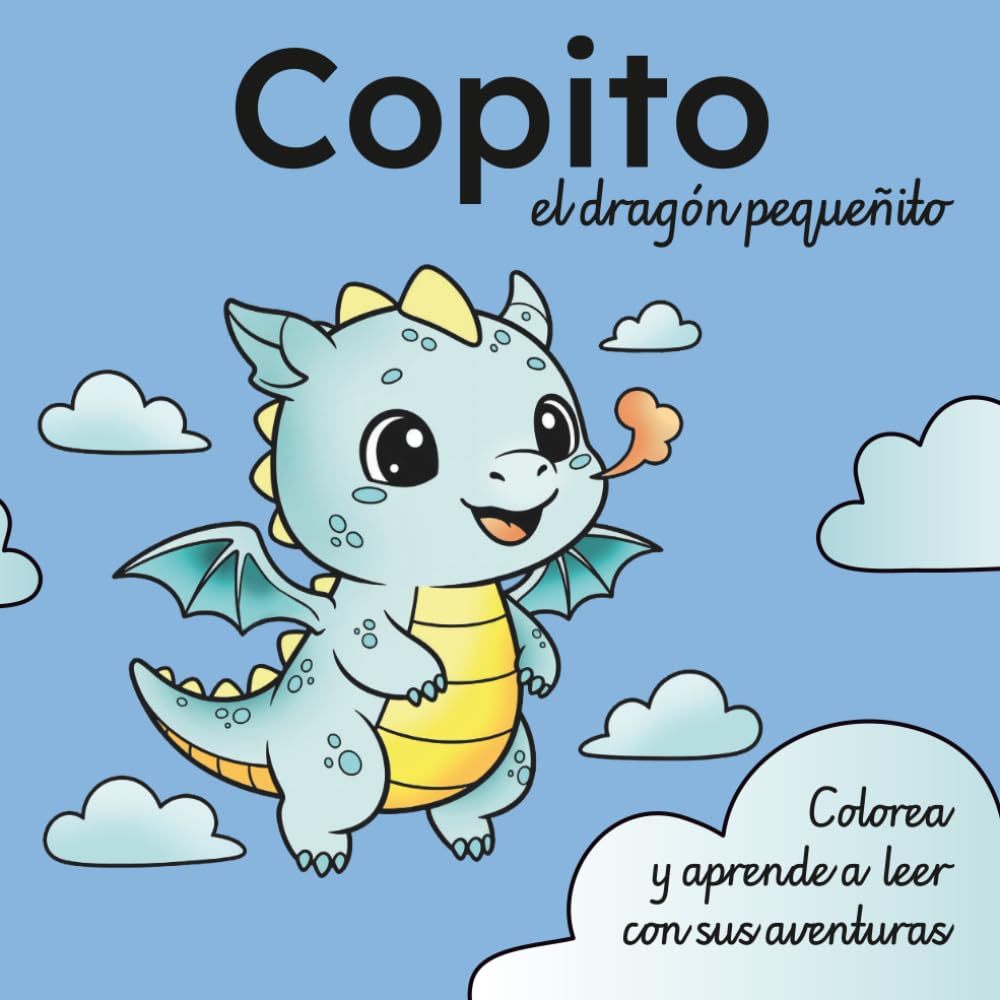 Copito el dragón pequeñito: Libro para colorear para niños
