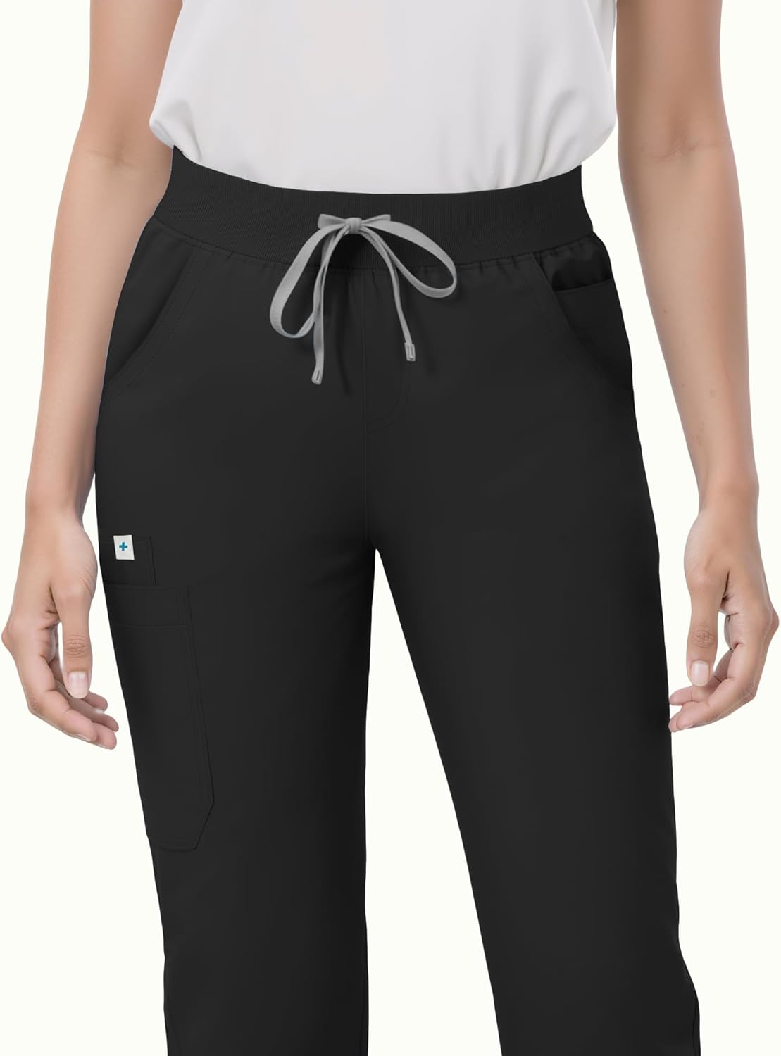 Scrub Pants for Women - Straight Leg Medical Scrub Pants with 6 Pockets - Drawstring Soft Stretch Women Scrub Pant - Image 7