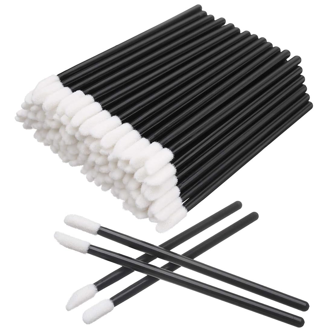 50 pezzi Pennelli Labbra Multifunzionale, Usa e Getta, Monouso, Lip Gloss Applicatore Bacchette, Applicatore Bacchette Makeup Tool per Dettagli per Sopracciglia, Labbra