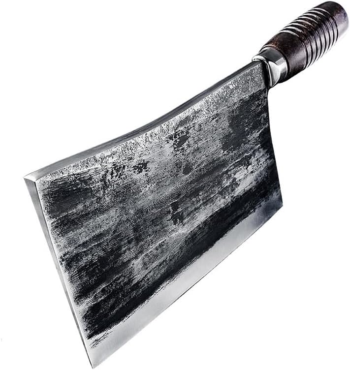 Meat Cleaver,Cleaver Knife, Forged Full Tang Carbon Steel Style Butcher Knife Handmade Kitchen Chopping Chopper Household Fish Bone Meat Cleaver For Chicken