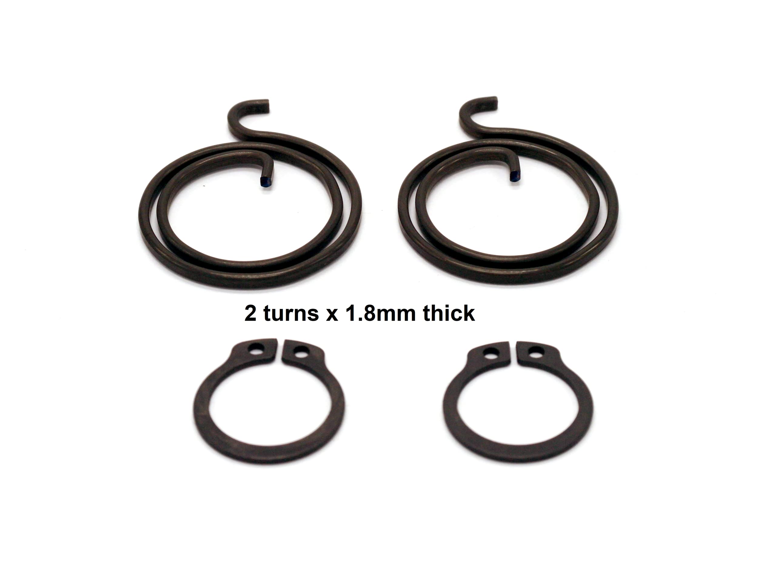 Door Handle Repair Kit 4 Springs 2 Turns x 1.8mm Thick and 4 Circlips of 13.7mm Inner Diameter Pack of 8 (4 Springs and 4 Circlips) (2 Turns x 1.8mm Kit) - Image 3