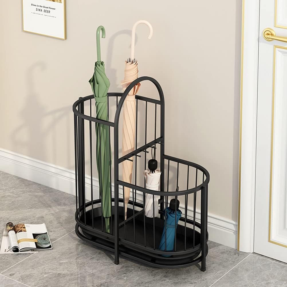 Modern Wrought Iron Umbrella Stand Rack with Large Capacity Stylish Umbrella Holder for Hallway Entrance Indoor Home Decor nizer Gold Umbrella Basket 50X27X55CM