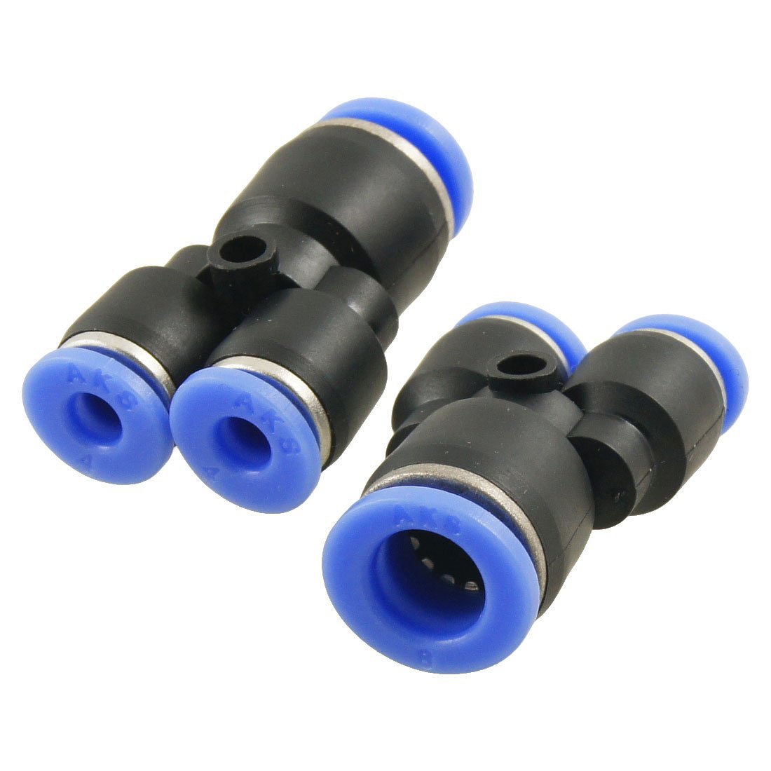XYWHPGV 2 Pcs 8mm to 4mm Y Shaped Puch in Connector Pneumatic