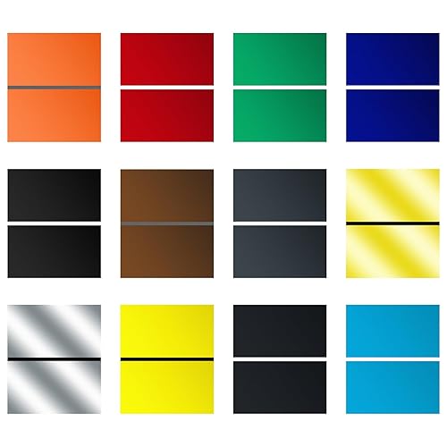 Lámina de plástico ABS de doble color en blanco, 11.6 x 6.4 pulgadas, materiales CNC, hoja de plástico de doble color para letreros interiores,