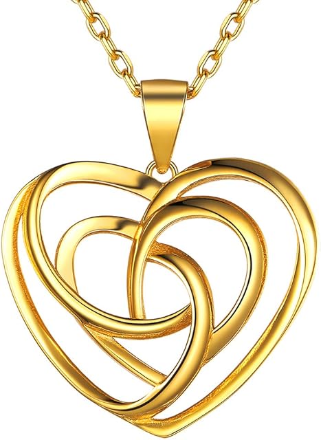 925 Sterling Silver Celtic Knot Heart Necklace for Women Irish Jewelry Protection Necklaces(with Gift Box)